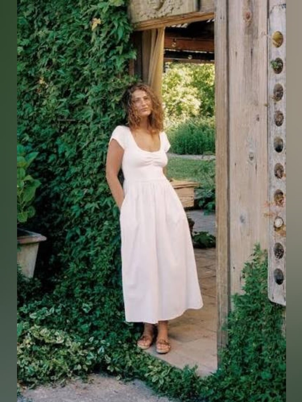 Christy Dawn Monica dress in petal pink, large minimalist cotton feminine